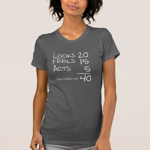 Looks, Feels, Acts 40 Birthday Tee