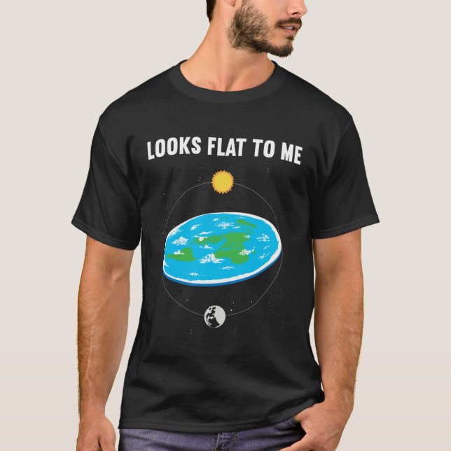 Looks Flat To Me Flat Earth Map Conspiracy  2 T-Shirt (Front)