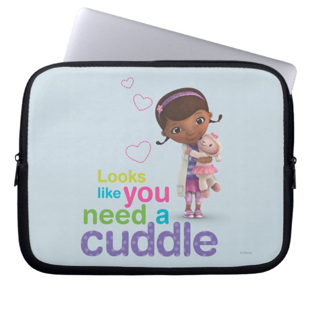 Looks Like You Need a Cuddle Laptop Sleeve (Front)