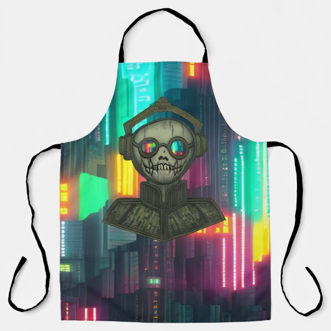 Looksee Skull All-Over Print Apron (Front)