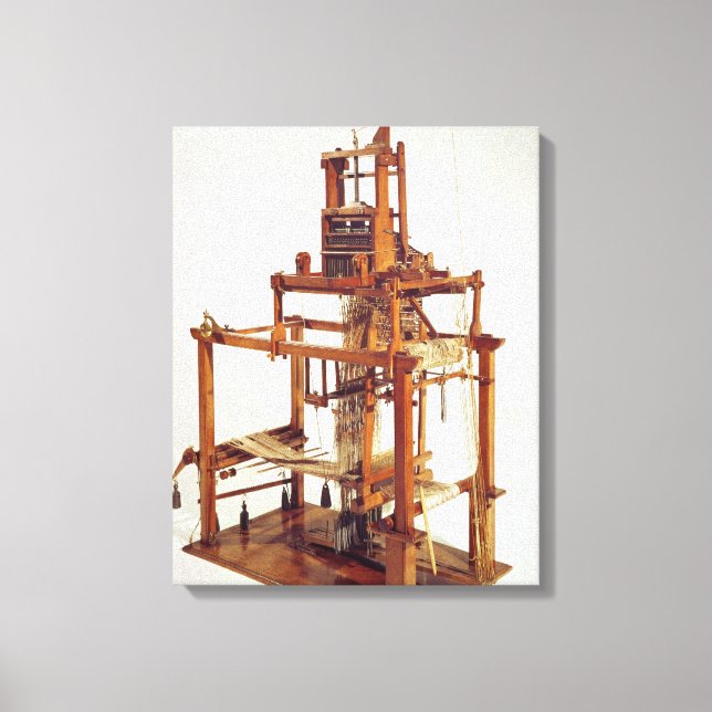 Loom designed by Joseph Marie Jacquard Canvas Print (Front)