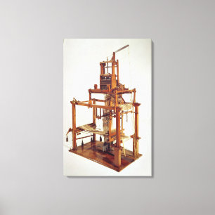 Loom designed by Joseph Marie Jacquard Canvas Print