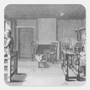 Loom for weaving stockings square sticker