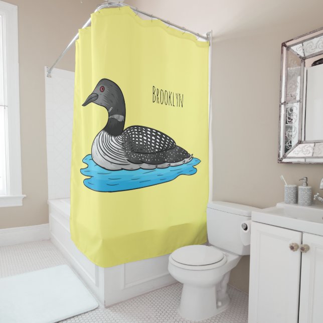 Loon bird cartoon illustration (In Situ)