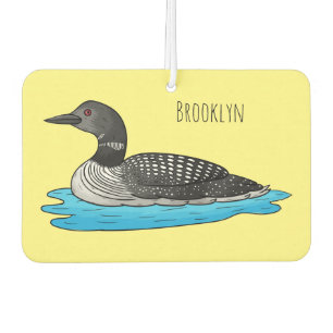 Loon bird cartoon illustration air freshener