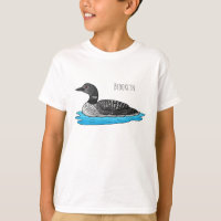 Loon bird cartoon illustration 