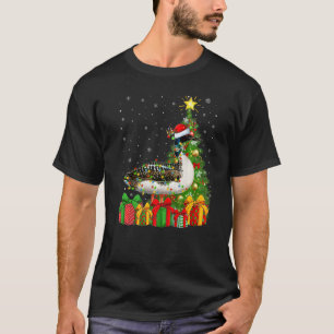 Loon Bird Xmas Holiday Santa Loon Bird Christmas T-Shirt