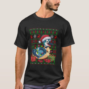 Loon Bird Xmas Lights Ugly Santa Hat Loon Christma T-Shirt