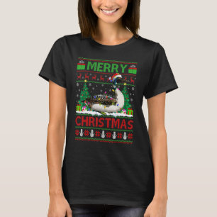 Loon Bird Xmas Tree Lights Ugly Santa Loon Chris T-Shirt