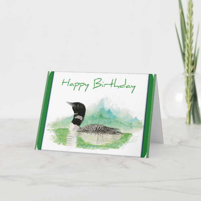 Loon Birthday Card (Front)