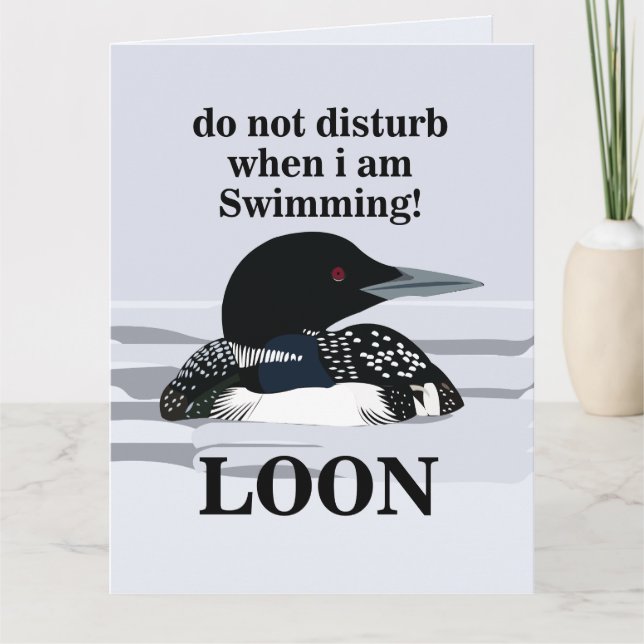 Loon Common Loon Bird Lake Funny Card (Front)