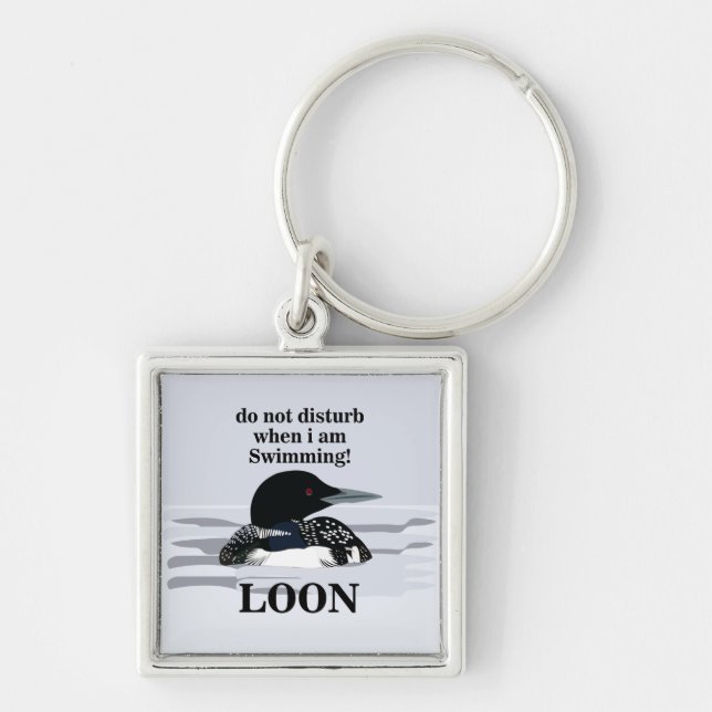 Loon Common Loon Bird Lake Funny Keychain (Front)