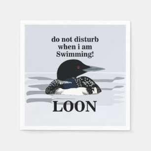 Loon Common Loon Bird Water Lake Party Napkin