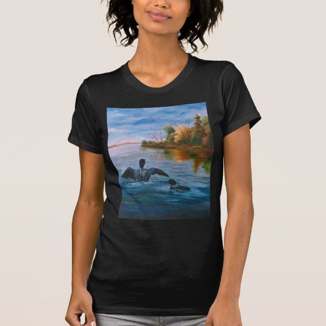 Loon Dance Ladies Tshirt (Front)