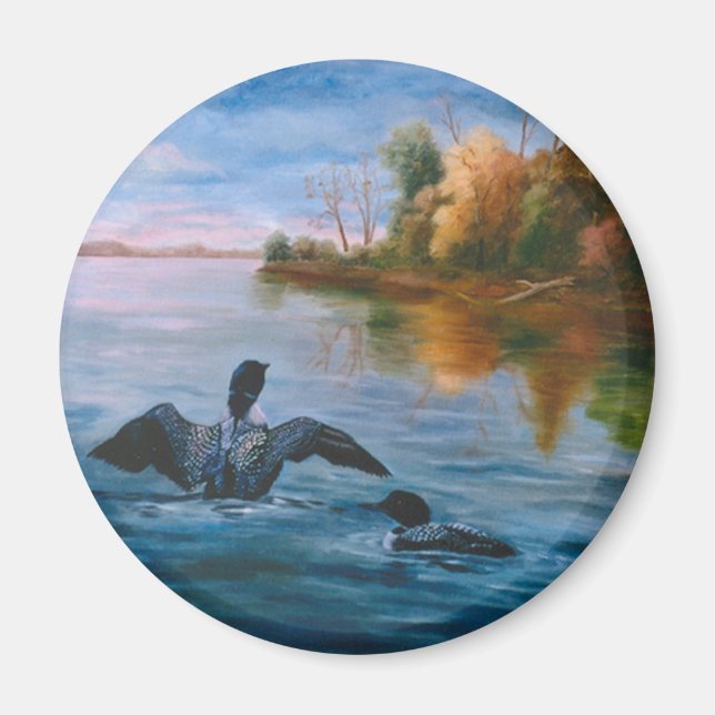 Loon Dance Magnet (Front)