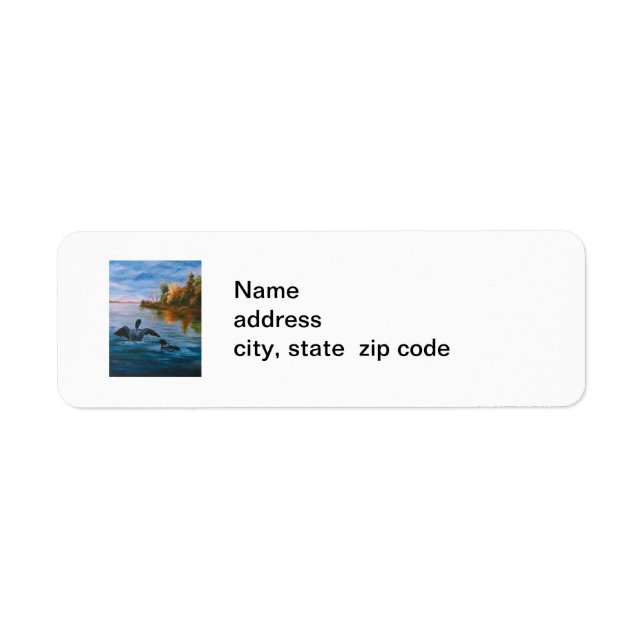 Loon Dance Retourner l'adresse Étiquettes (Devant)