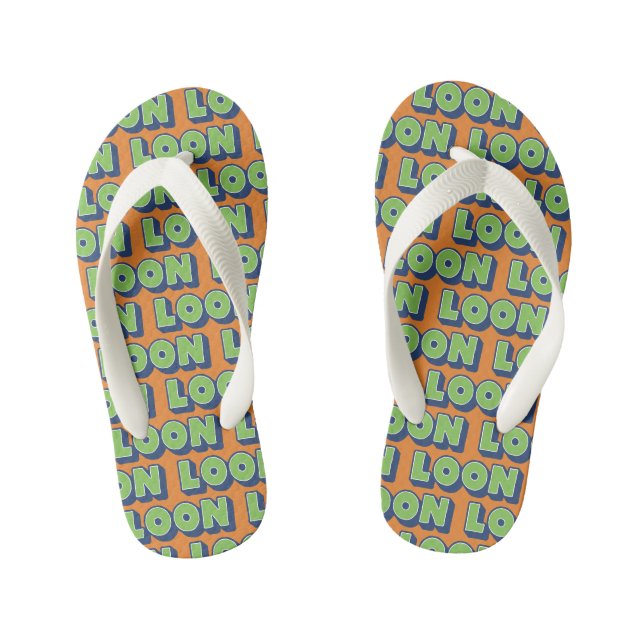 Loon Doric Scottish Dialect Flipflops, Kid's Flip Flops (Footbed)