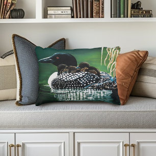 Loon Family Outing Accent Pillow