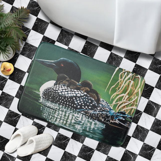 Loon Family Outing Bath Mat (Creator Uploaded)