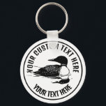 Loon Icon Logo Custom Keychain<br><div class="desc">Loon Icon Logo Custom Keychain</div>