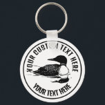 Loon Icon Logo Custom Keychain<br><div class="desc">Loon Icon Logo Custom Keychain</div>