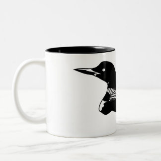 Loon Illustration Two-Tone Coffee Mug