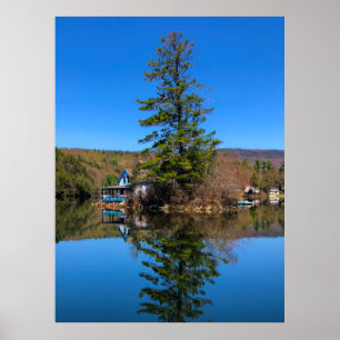 Loon Island Reflection - Newfound Lake  Poster