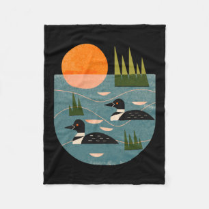 Loon Lake Fleece Blanket