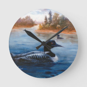 Loon Lake Round Clock