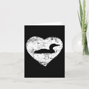 Loon Love Loons Heart Lake Shirt Card