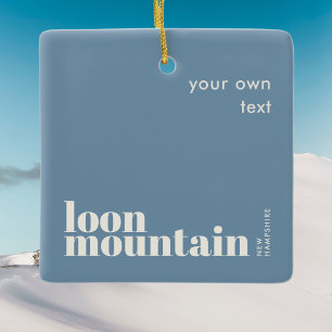 Loon Mountain New Hampshire modern city Ceramic Ornament