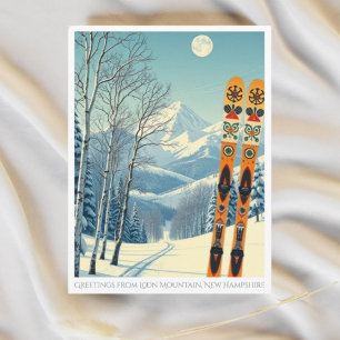 Loon Mountain New Hampshire ski area Postcard