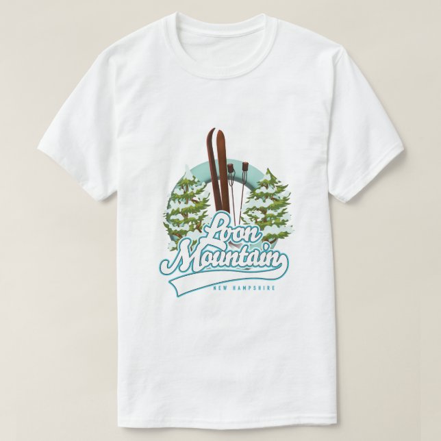 Loon Mountain New Hampshire ski logo T-Shirt (Design Front)
