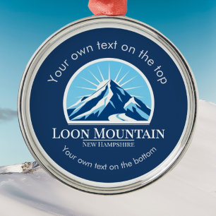 Loon Mountain New Hampshire ski vacation  Metal Ornament