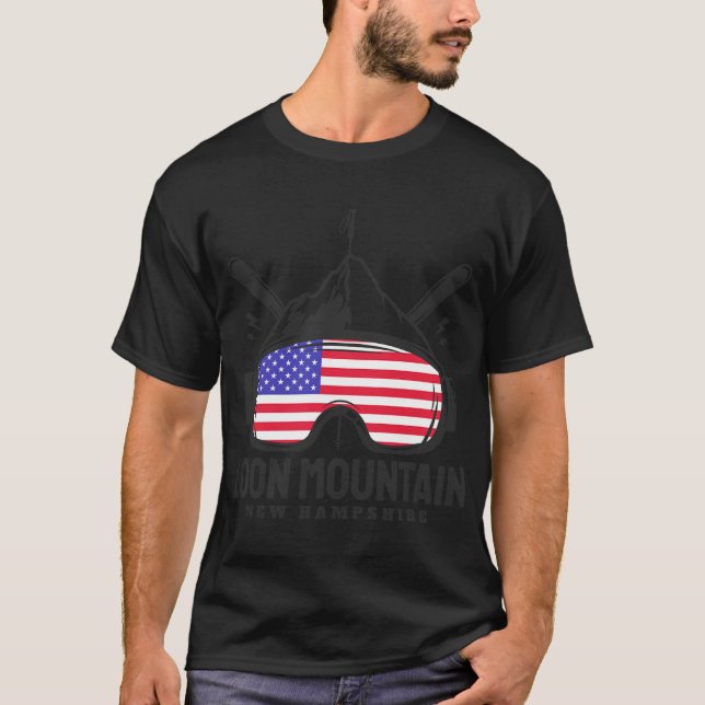 Loon Mountain New Hampshire Usa Ski Retro Skiing  T-Shirt (Front)