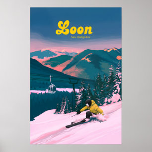 Loon Mountain Ski Resort Travel Poster