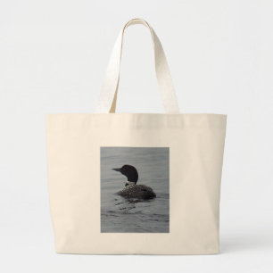 Loon on Pushaw Lake Large Tote Bag