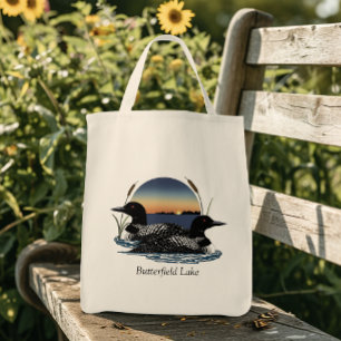 Loon Pair Butterfield Lake Tote Bag