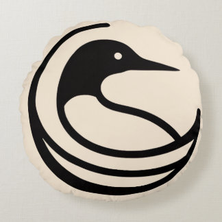 Loon Round Pillow