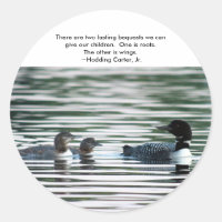 Loon Stickers with quote