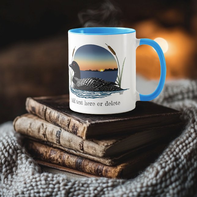 Loon Sunset Blue Mug (Creator Uploaded)