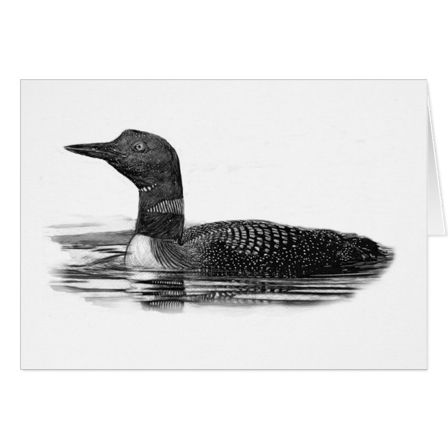 Loon sur le lac (Devant horizontal)
