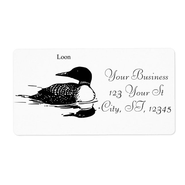 Loon Swimming Bird Art Thunder_Cove (Front)