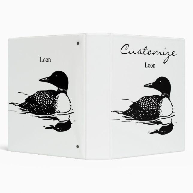 Loon Swimming Bird Art Thunder_Cove Binder (Background)