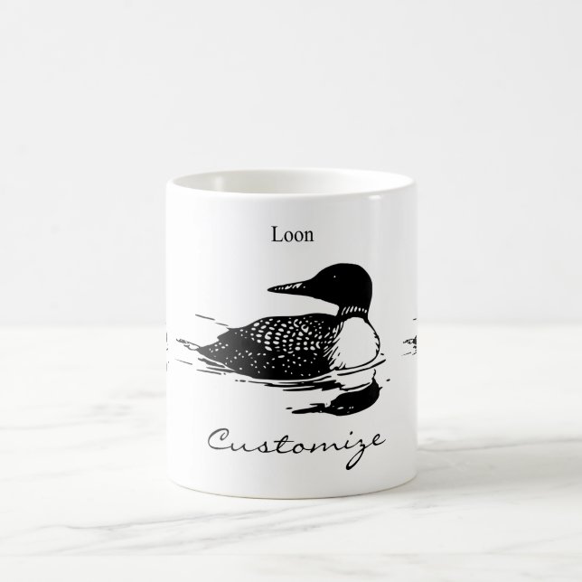 Loon Swimming Bird Art Thunder_Cove Coffee Mug (Center)