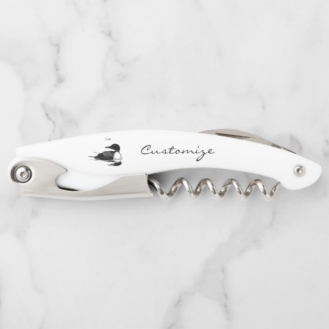 Loon Swimming Bird Art Thunder_Cove Corkscrew (Front)