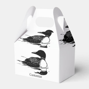 Loon Swimming Bird Art Thunder_Cove Favor Box
