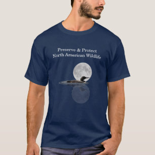 Loon Swims Dans Le T-Shirt Lune