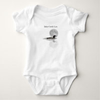 Loon Swims In The Moonlight Baby Onsie Bodysuit