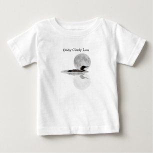 Loon Swims In The Moonlight Baby T-Shirt